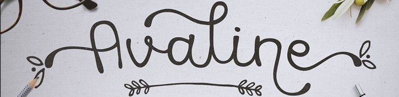 flowy cursive font avaline