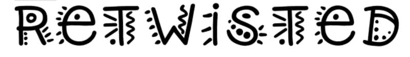 bohemian font retwisted dotted