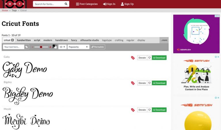 20 Websites to Get Free Fonts for Cricut Design Space - Unlimited ...
