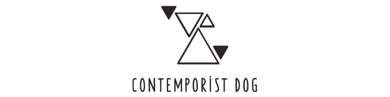 Comptemporist Dog triangle logo design