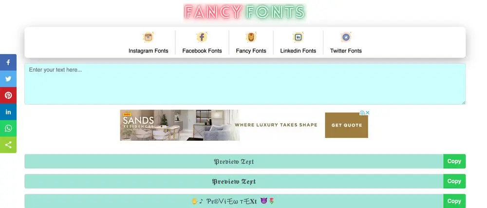 Fancy Fonts Generator (๐๐ฎ๐ฌ๐ญ ๐๐ธ๐น๐ & ๐ซ๐ถ๐๐๐) - FontVilla