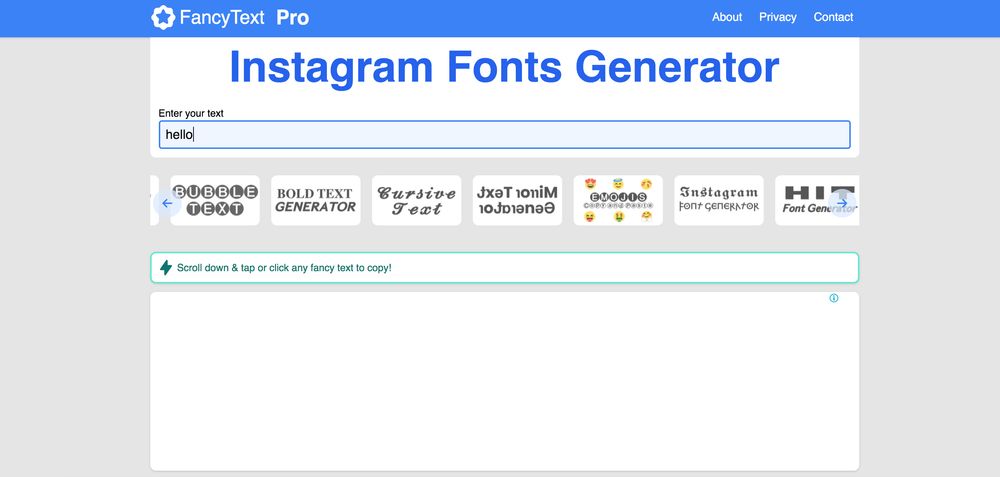 Fancy Fonts Generator (𝐉𝐮𝐬𝐭 𝓒𝓸𝓹𝔂 & 𝒫𝒶𝓈𝓉𝑒) - FontVilla