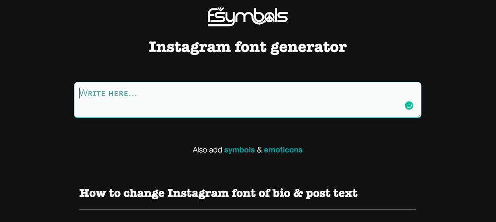 instagram fonts copy paste