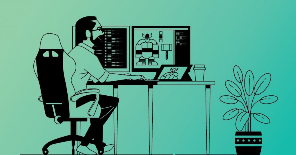 illustrator working illustration