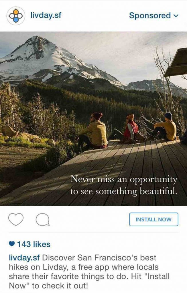 best instagram ad example