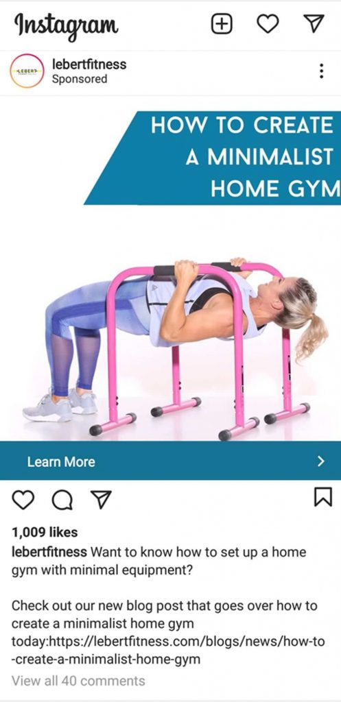 best instagram ad example