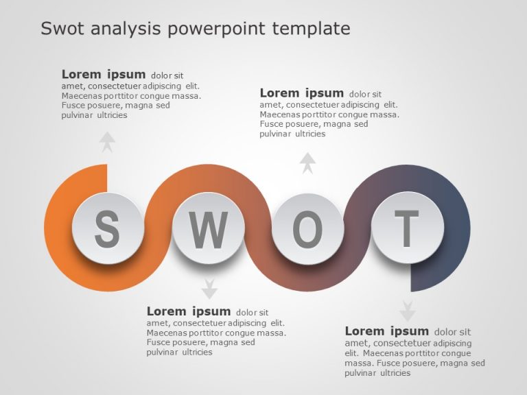 Stylish SlideUpLift SWOT analysis template