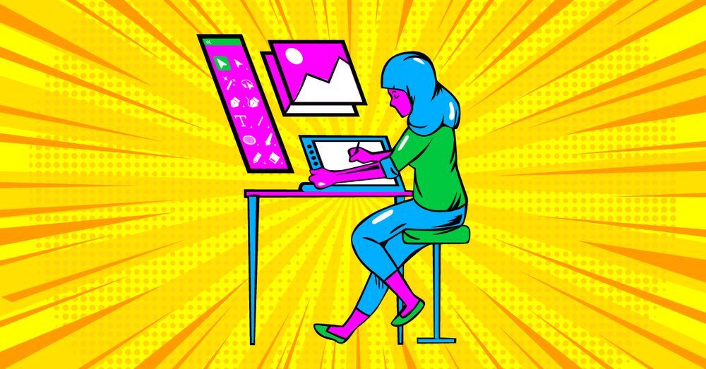 illustration of comic artist