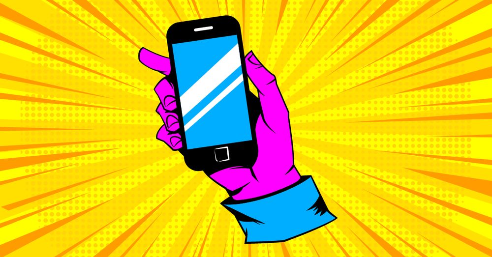 illustration of hand and phone