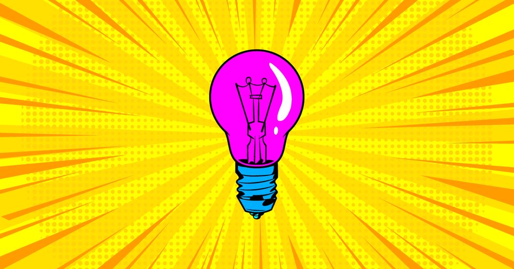 illustration of pink bulb