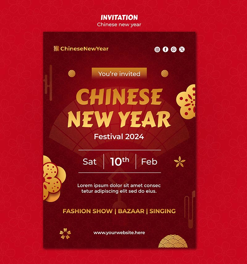 Chinese New Year invitation