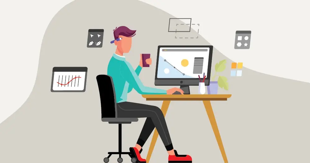 illustration of web designer