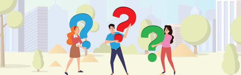 illustration of people and question marks
