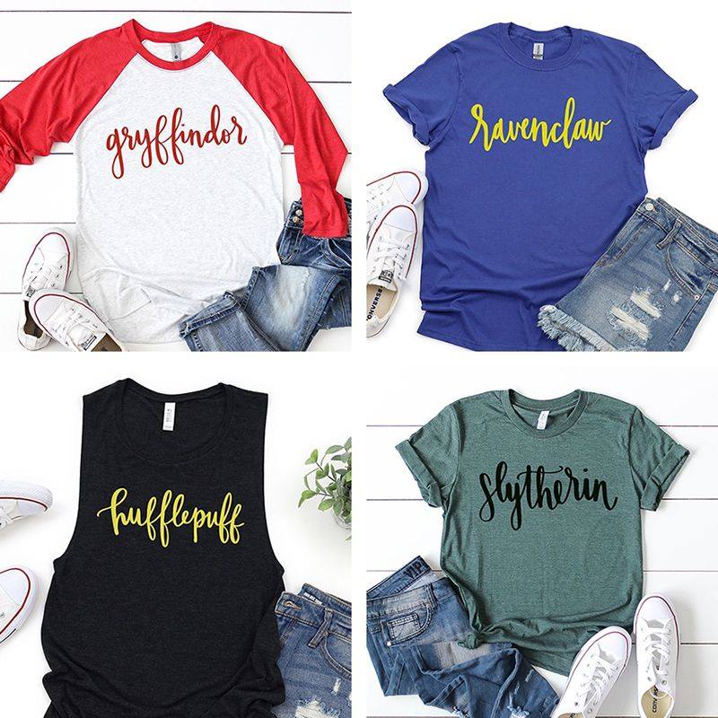 hogwarts house tee collection designs