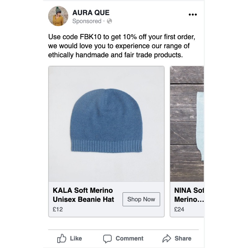 Facebook ad strategy example