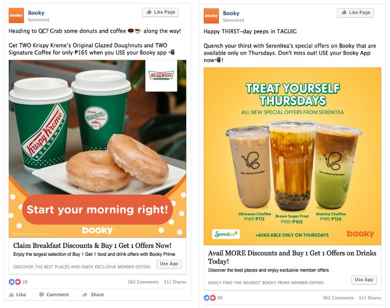 Facebook ad strategy example