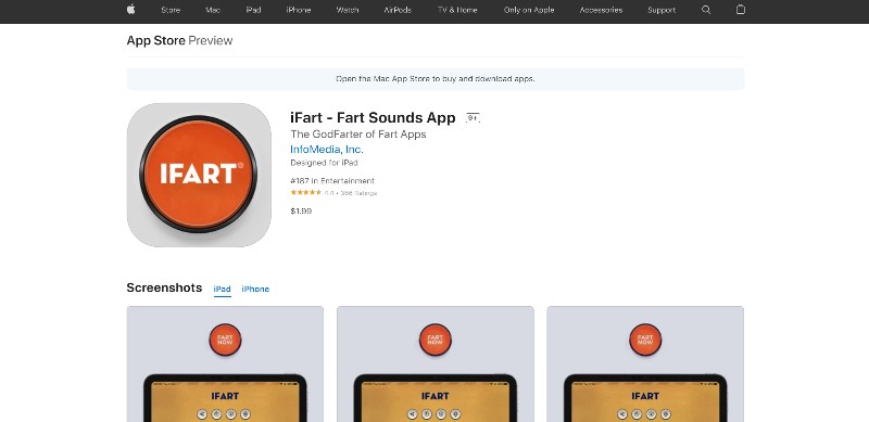 ‎iFart - Fart Sounds App