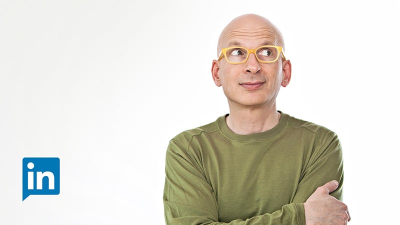 seth godin in white background