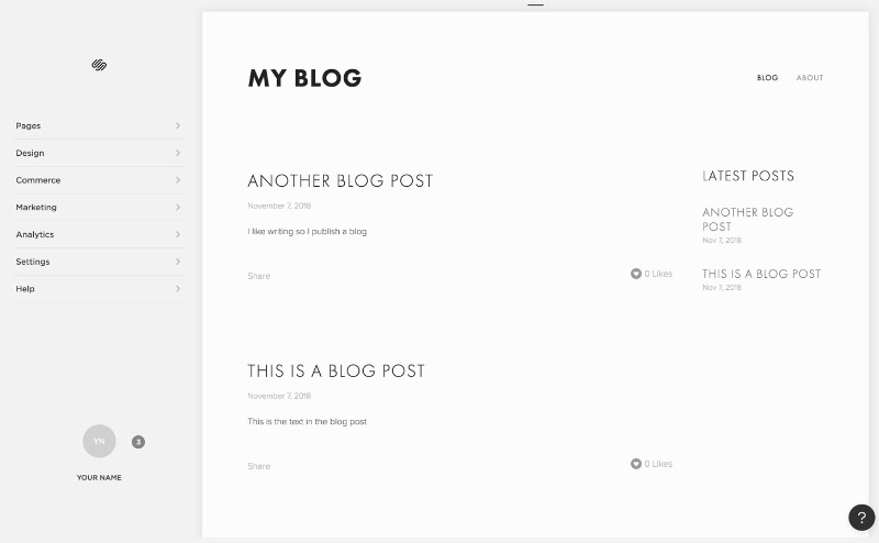 Squarespace UI