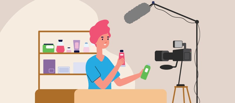 illustration of blogger