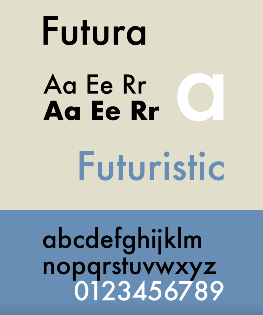 Futura font example