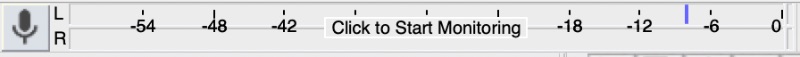 Microphone monitoring bar click to start