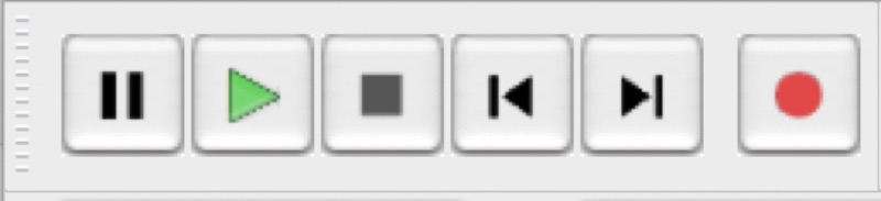 Audacity play pause record buttons