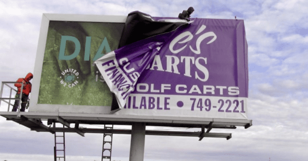 A billboard being replaced

How to Get a Billboard
