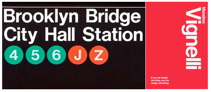 Example of typography: New York Subway Map written in