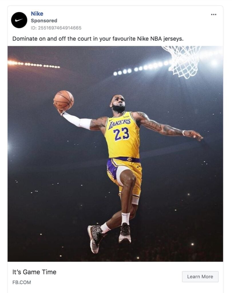 nike social media marketing example