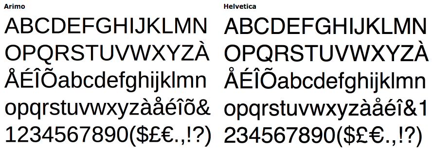 helvetica font