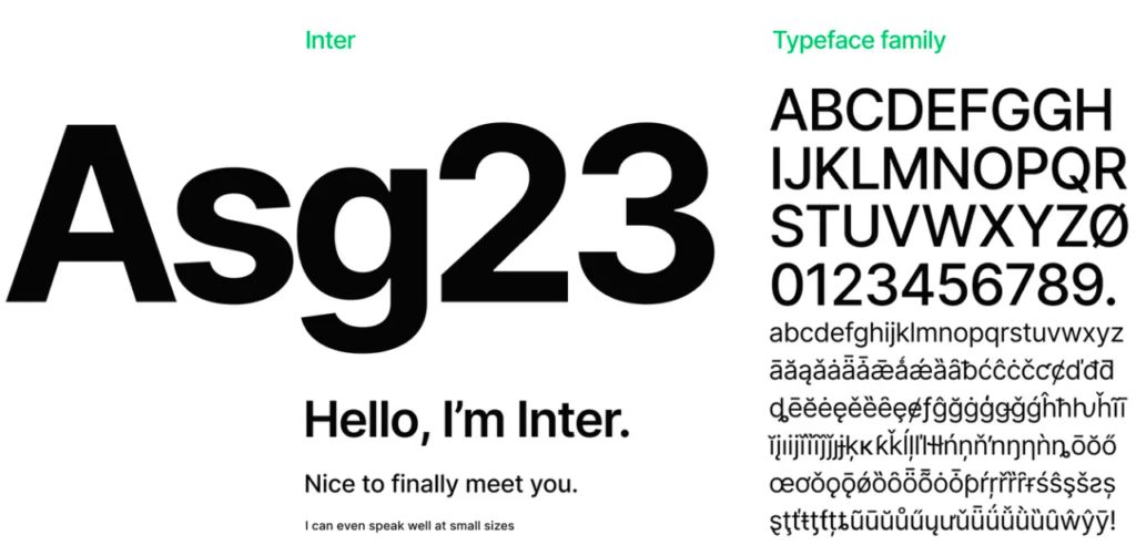 Inter, alternative to helvetica 