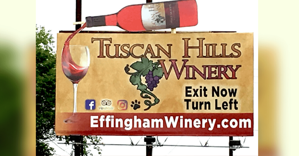 winery outdoor poster ad