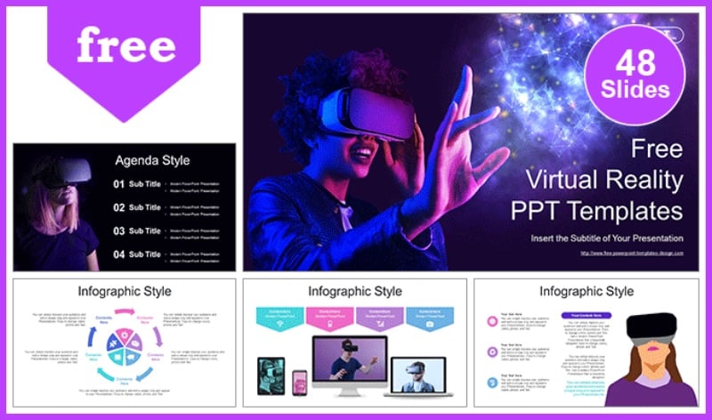Virtual reality themed slides