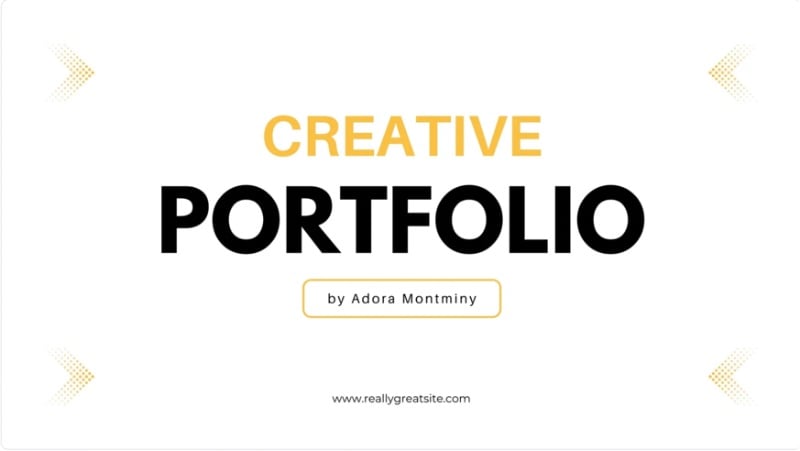 Yellow and black creative portfolio slideshow design
