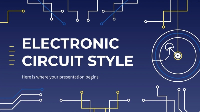 Electronic circuit style presentation
