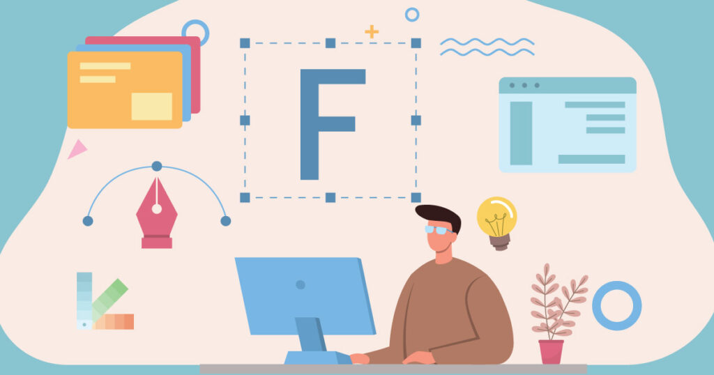 illustration of logo designer