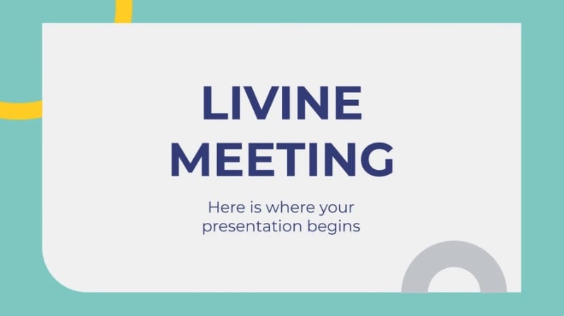 Livine meeting template for PowerPoint