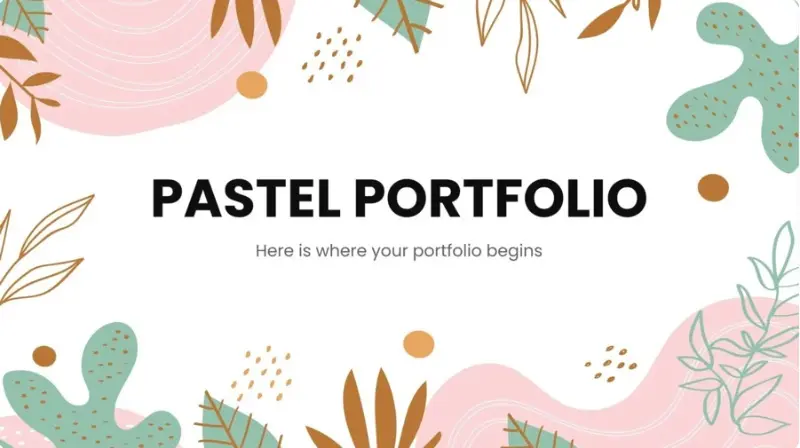 Pastel portfolio template for PowerPoint