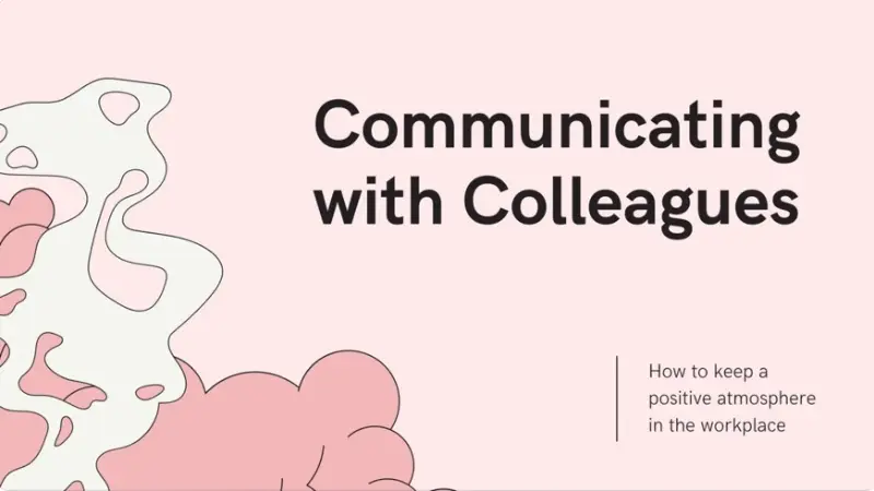 Pink workplace communication presentation template