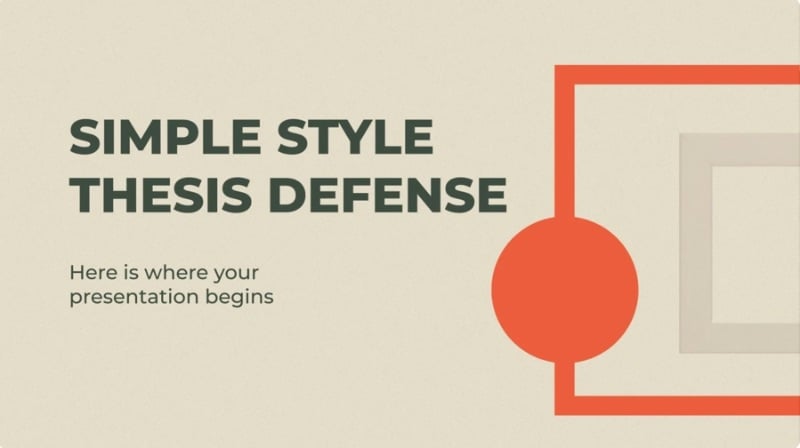 Simple style design for thesis defense presentation