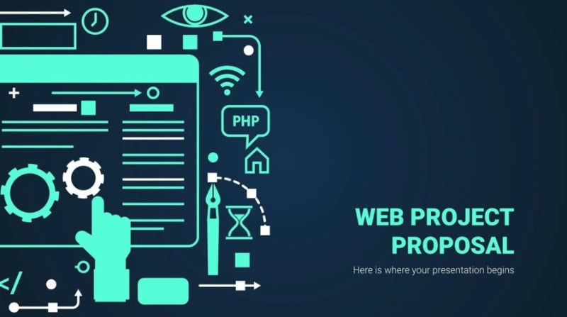 Web project proposal slideshow design