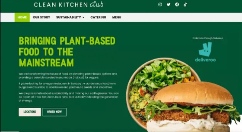 Website design for Clean Kitchen Club by Burst Digital