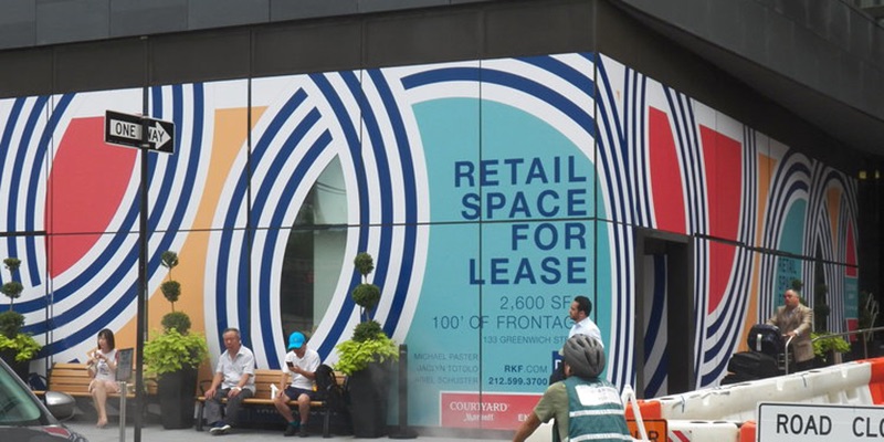 Poster design for retail space in Manhattan's Financial District by DBC