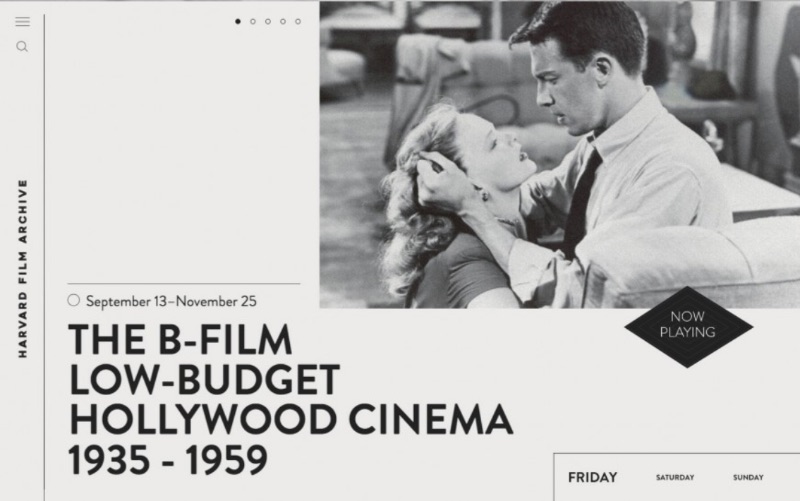Digital promo graphic design for Harvard Film Archive by Huncwot firm