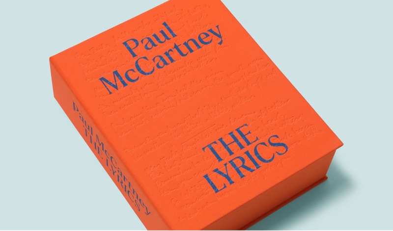 Cover design for Paul McCartney's book of lyrics by Triboro graphic design firm