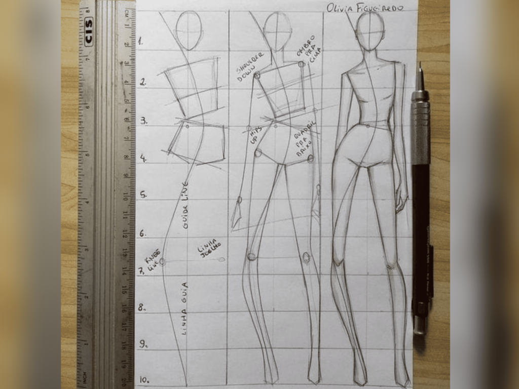 Fashion designing step outlet by step