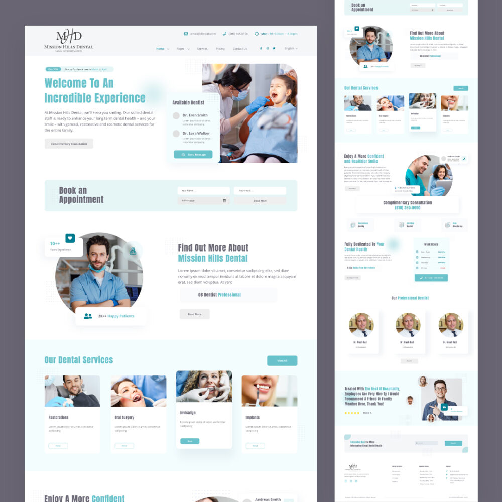 Mission Hills Dental web design