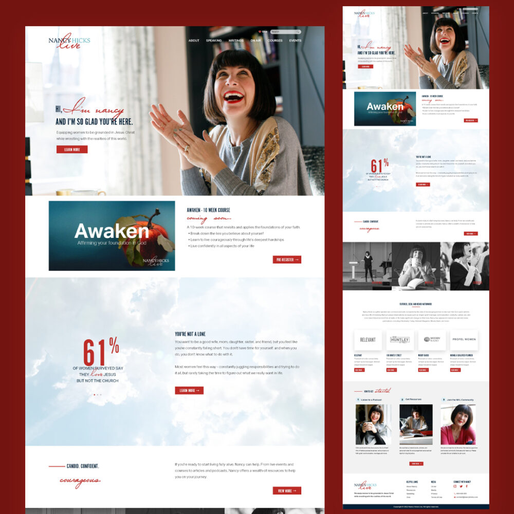 Nancy Hicks Live web design