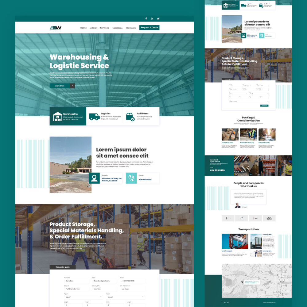 ASW Distribution web design